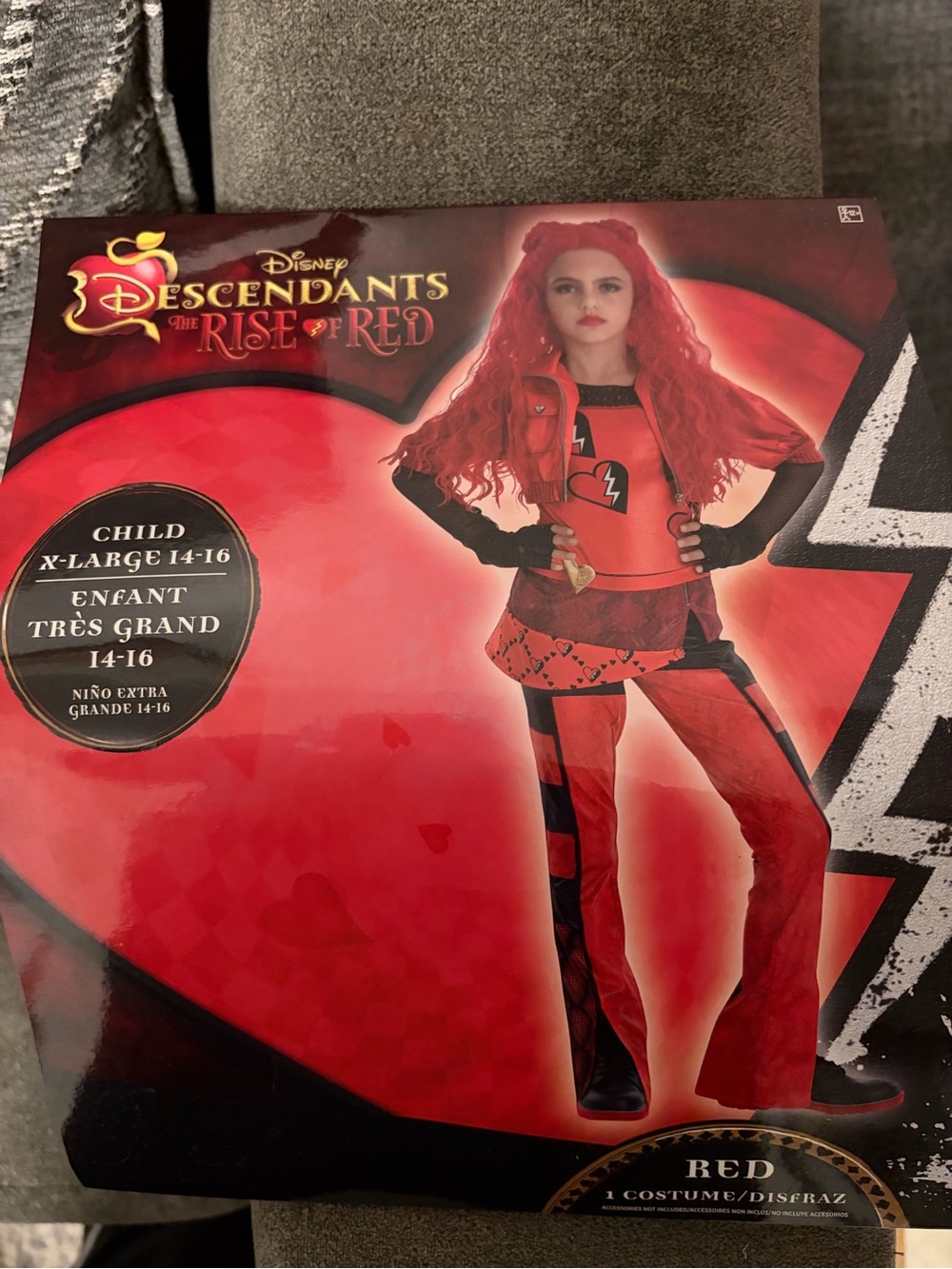 Disney Descendants: The Rise of Red Deluxe Costume Girls 14-16 Red & Black